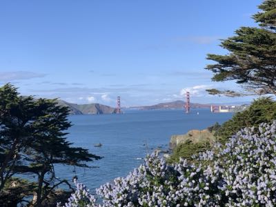View of the Golden Gate Bridge from Lands End