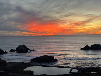 Sunset at the Sutro Baths